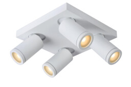 Taylor Modern Ceiling Spotlight Bathroom - LED Dim to warm - GU10 - 4x5W 2200K/3000K - IP44 - White - thumbnail 1