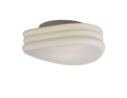 Mediterraneo Flush Ceiling, Wall 2 Light E27 Medium, Frosted White Glass - thumbnail 1