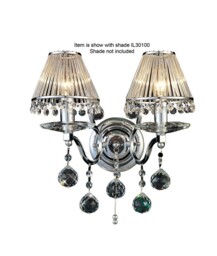 Zinta Wall Lamp Switched 2 Light Switched Polished Chrome, Crystal - thumbnail 5