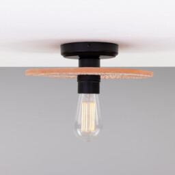 Bog Oak Ceiling Light, Red Iron, Matte Black - thumbnail 1