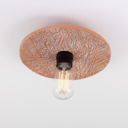 Bog Oak Ceiling Light, Red Iron, Matte Black - thumbnail 3