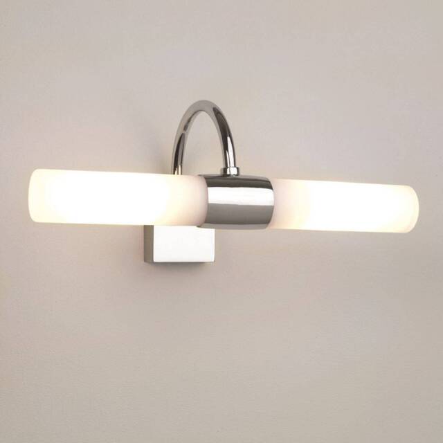 Dayton Bathroom Over Mirror Twin Wall 2 Light Polished Chrome IP44, G9 - image 1