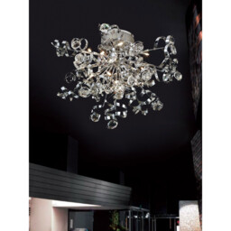 Kurlz Ceiling 15 Light G4 Polished Chrome/Crystal, NOT LED/CFL Compatible - thumbnail 3