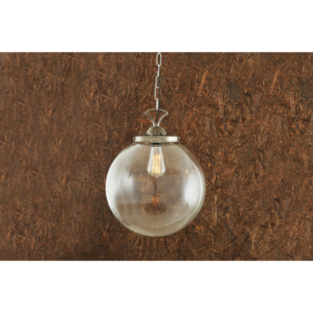 Riad 35cm Globe Pendant, Antique Silver - image 1