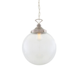 Riad 35cm Globe Pendant, Antique Silver - thumbnail 3