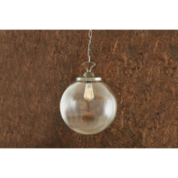 Riad 35cm Globe Pendant, Antique Silver