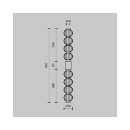 Amulet Modern Wall Lamp Gold 3000K 800lm Glass Shade - thumbnail 2