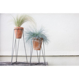 Nkuku Jara Terracotta Planter With Stand - Vases & Planters - Orange - 63 x 29 x 29 cm