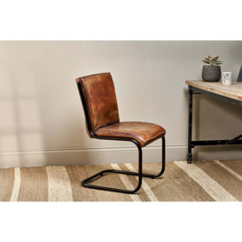 Nkuku Narwana Leather Desk Chair - Chairs Stools & Benches - Black & Brown