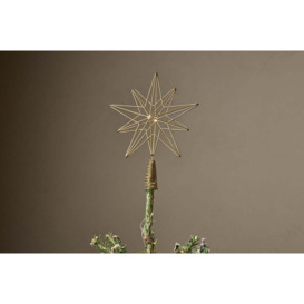 Nkuku Talini Star Tree Topper - Christmas Decorations - Brass - 32 x 22 x 8.5 cm