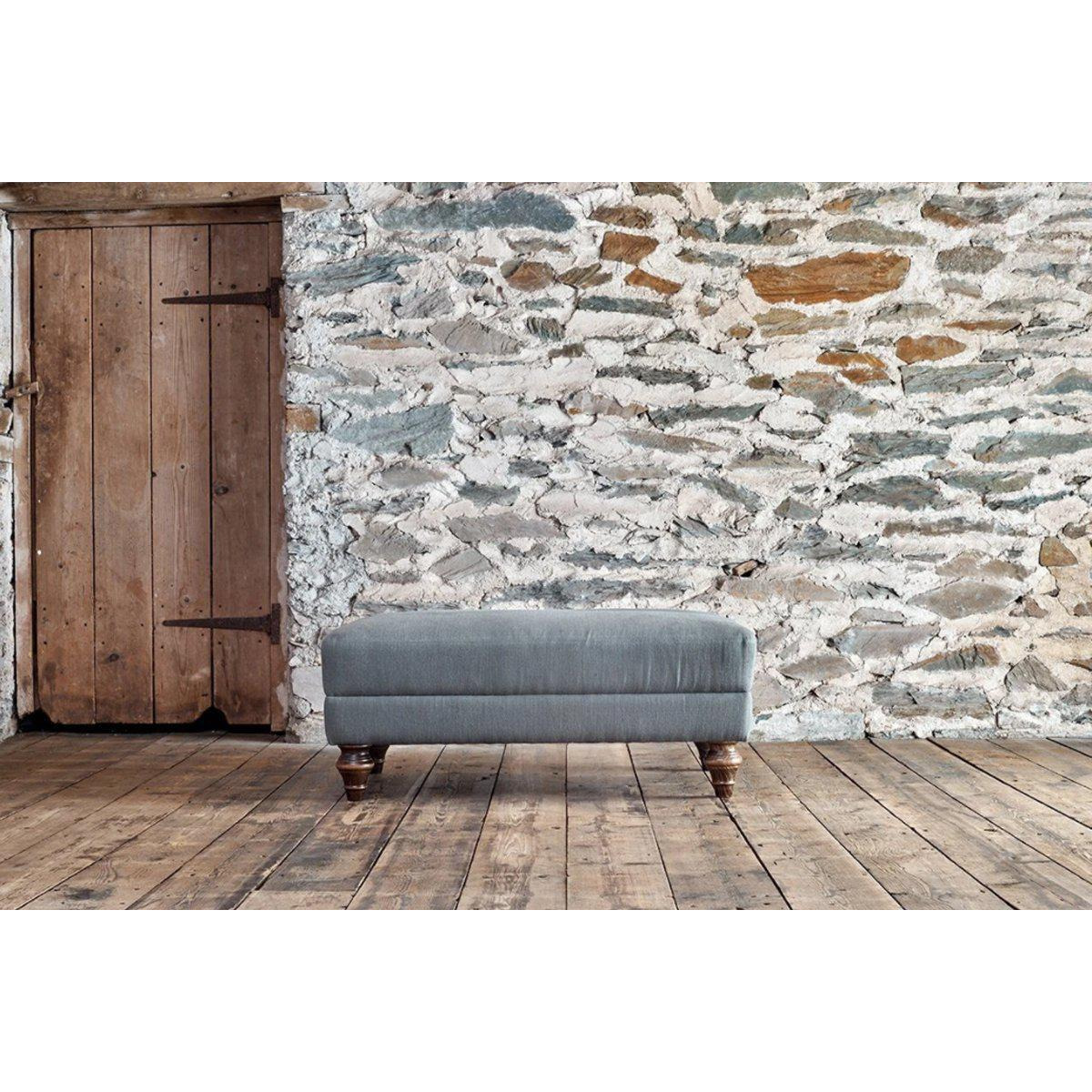 Nkuku Marri & Deni Dining Footstool - Make To Order - Black - 35 x 90 x 60 cm