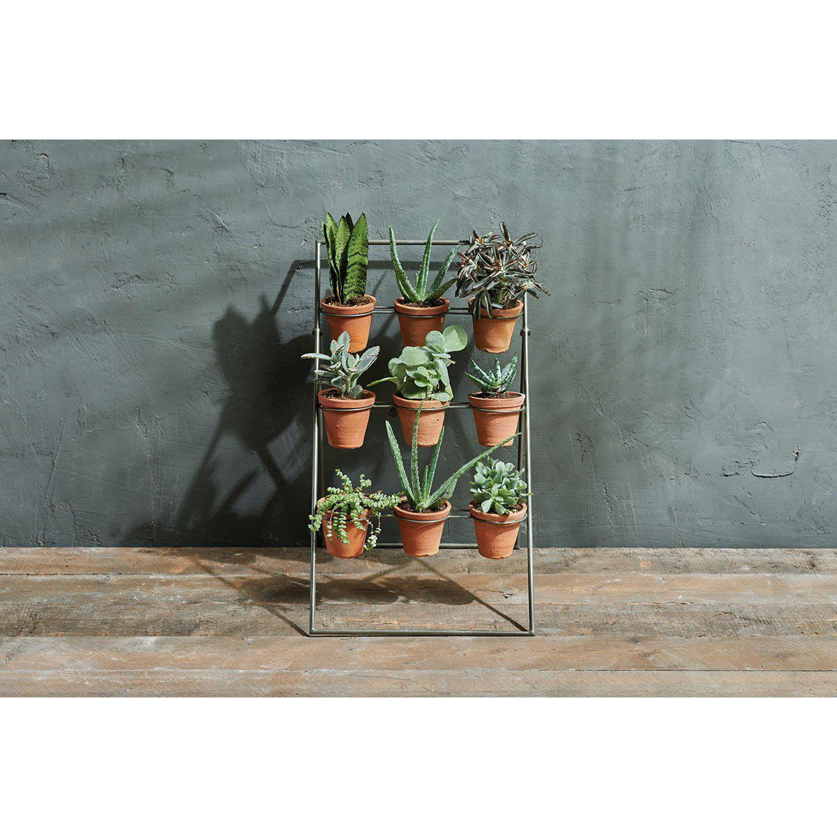 Nkuku Jara Terracotta Planter Stand - Vases & Planters - Orange - 65 x 40 x 45 cm
