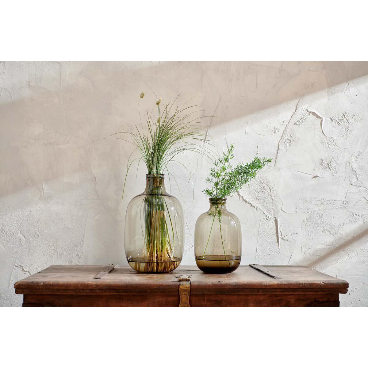 Nkuku Lua Glass Vase - Vases & Planters - Brown - Large 36 x 22 cm (Diameter)