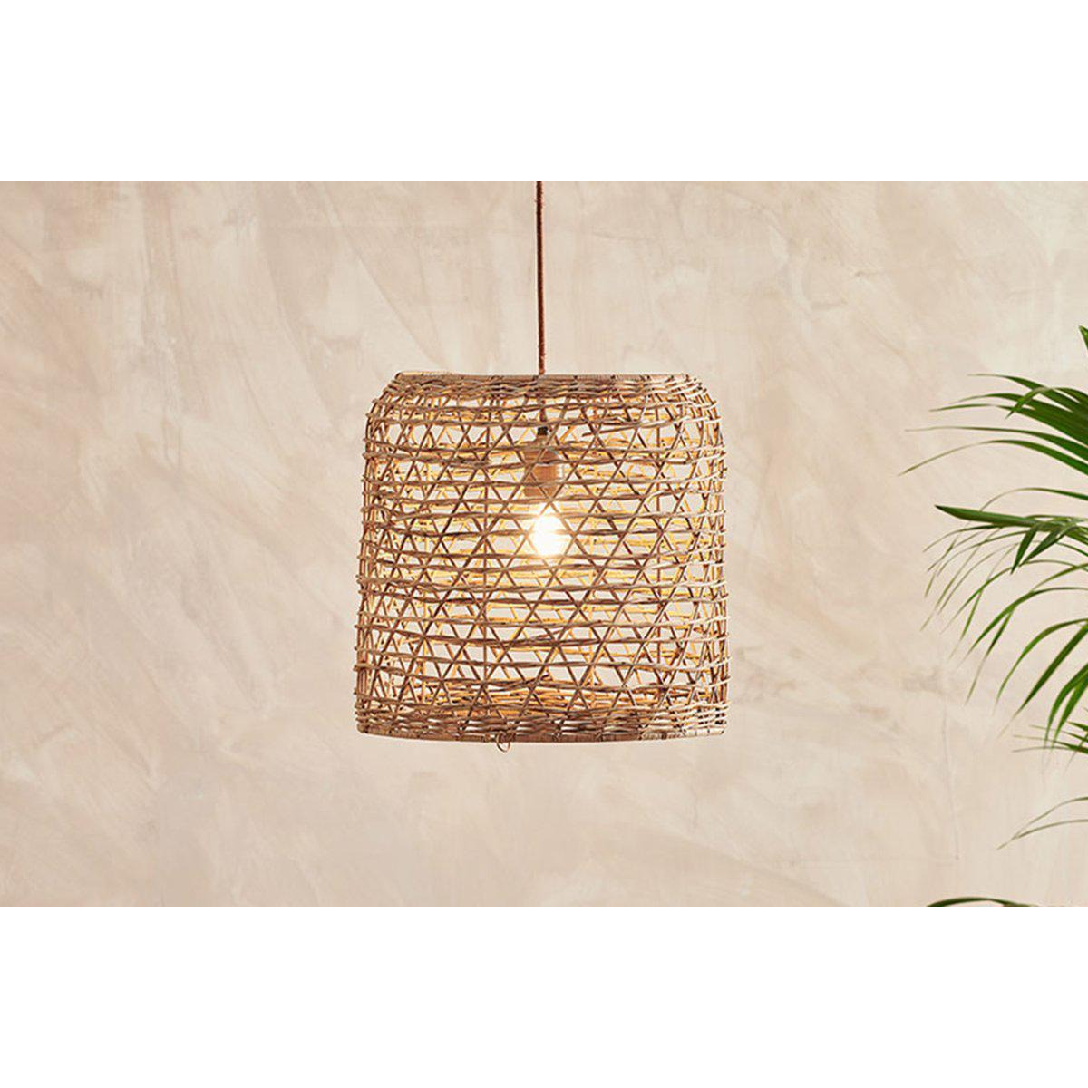 nkuku Beru Rattan Lampshade - Lamps And Shades - Brown - Large 42 x 39 cm (Diameter)