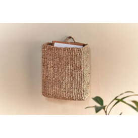 Nkuku Putlar Seagrass Wall Hung Basket - Storage & Hanging Accessories - Natural - Large