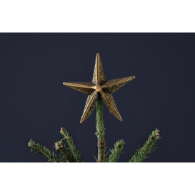 nkuku Bishakha Star Tree Topper - Christmas Decorations - Brass