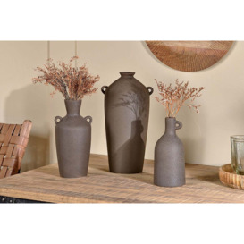 Nkuku Varkala Ceramic Decorative Vase - Gift Jewellery & Accessories - Black - Large