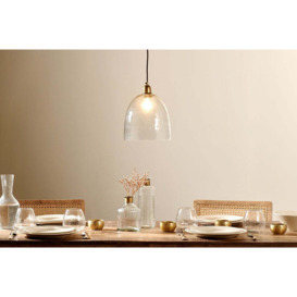 Nkuku Malikka Easy Fit Recycled Glass Lampshade - Lamps And Shades - Clear