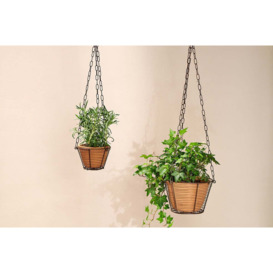 Nkuku Kappil Terracotta & Wire Hanging Planter - Vases & Planters - Teracotta/Iron - Small