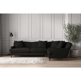 nkuku Deni Right Hand Corner Sofa - Make To Order - Grand - Brera Linen Charcoal