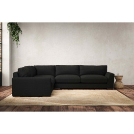 Nkuku Guddu Left Hand Corner Sofa - Make To Order - Large - Brera Linen Charcoal