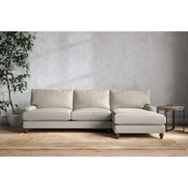 Nkuku Marri Right Hand Chaise Sofa - Make To Order - Grand - Brera Linen Natural