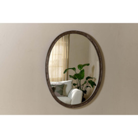 Nkuku Drishti Oval Iron Mirror - Mirrors Wall Art & Clocks - Large