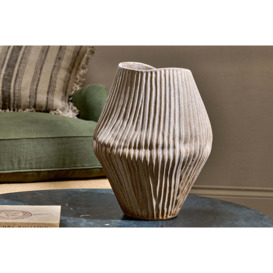 Nkuku Kalai Ceramic Organic Shape Vase - Gift Jewellery & Accessories - Natural - Large