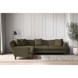 Nkuku Deni Left Hand Corner Sofa - Make To Order - Super Grand - Recycled Cotton Fatigue