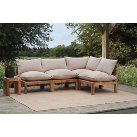 Nkuku Anbarasi Acacia Modular Sofa - Outdoor Living - Natural - 76 x 80 x 80 cm