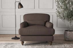 nkuku Deni Armchair - Make To Order - Recycled Cotton Mocha - No Colour