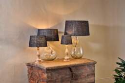 nkuku Dia Jute Lampshade - Shades - Small - Ink