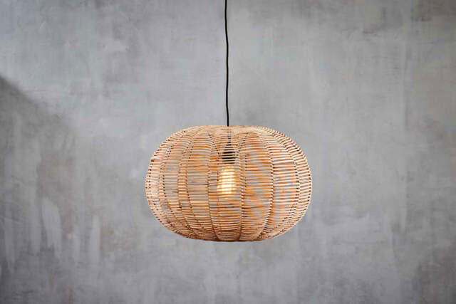 nkuku Noko Wicker Round Pendant - Lights - Small - Natural