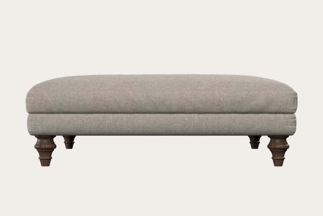 nkuku Marri Dining Footstool - Make To Order - Grand - Brera Linen Natural