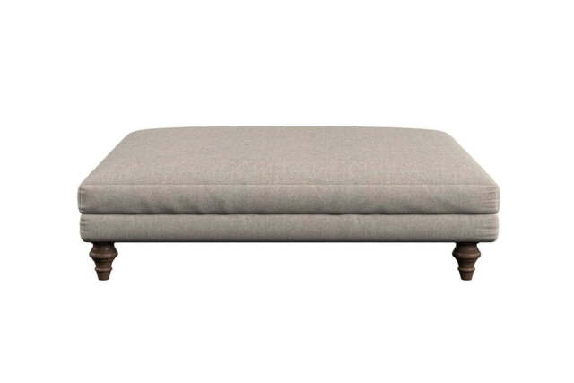 nkuku Marri Dining Footstool - Make To Order - Grand - Brera Linen Natural