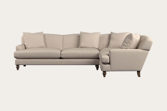 nkuku Deni Right Hand Corner Sofa - Make To Order - Grand - Recycled Cotton Natural