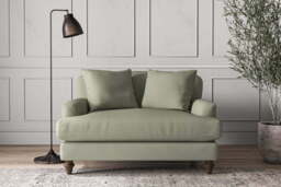 nkuku Deni Love Seat - Make To Order - Recycled Cotton Seaspray - No Colour