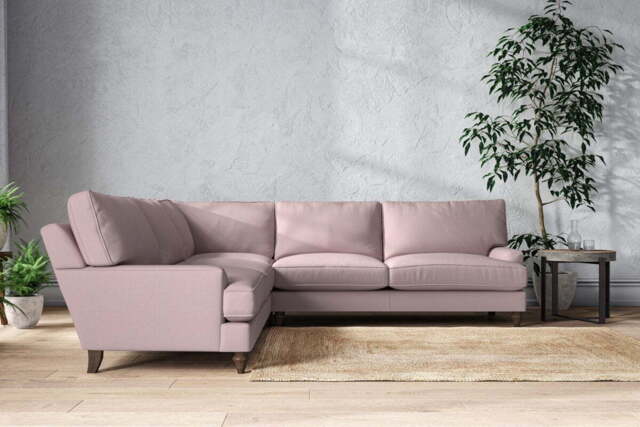 nkuku Marri Corner Sofa - Make To Order - Grand - Recycled Cotton Lavender