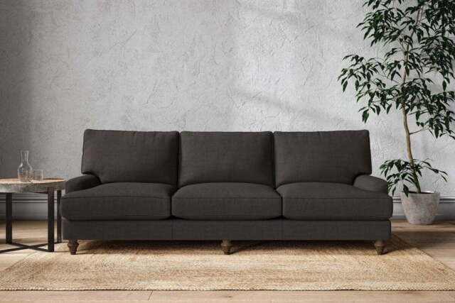 nkuku Marri Sofa - Make To Order - Super Grand - Brera Linen Espresso