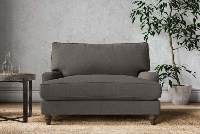nkuku Marri Love Seat - Make To Order - One Size - Brera Linen Granite