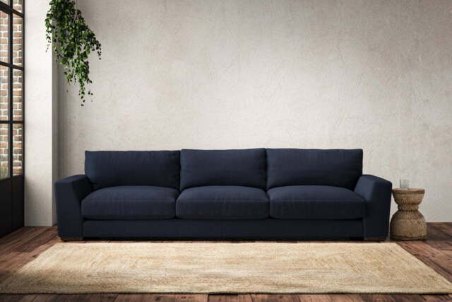 nkuku Guddu Sofa - Make To Order - Super Grand - Brera Linen Indigo