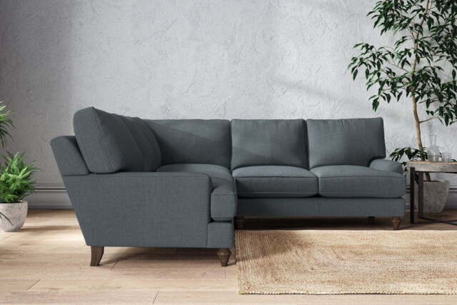 nkuku Marri Large Corner Sofa - Make To Order - Brera Linen Dusk - No Colour