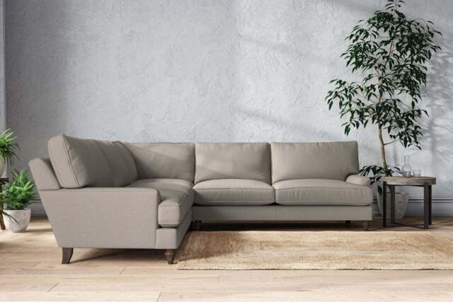 nkuku Marri Corner Sofa - Make To Order - Grand - Recycled Cotton Flax