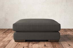 nkuku Guddu Large Dining Footstool - Make To Order - Brera Linen Granite - No Colour