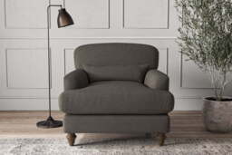 nkuku Deni Armchair - Make To Order - Brera Linen Granite - No Colour