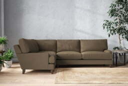 nkuku Marri Left Hand Corner Sofa - Make To Order - Grand - Recycled Cotton Flax