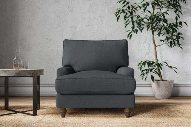 nkuku Marri Armchair - Make To Order - One Size - Recycled Cotton Thunder