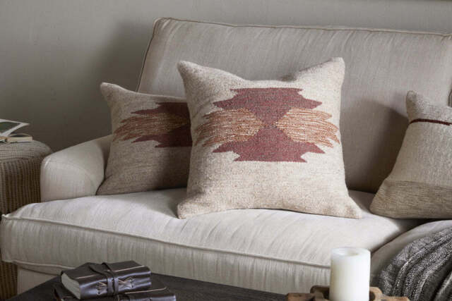 nkuku Kabir Wool Cushion Cover - Textiles - Rust - 60 x 40 cm
