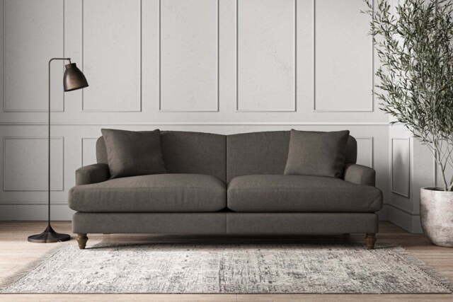 nkuku Deni Sofa - Make To Order - Grand - Brera Linen Granite