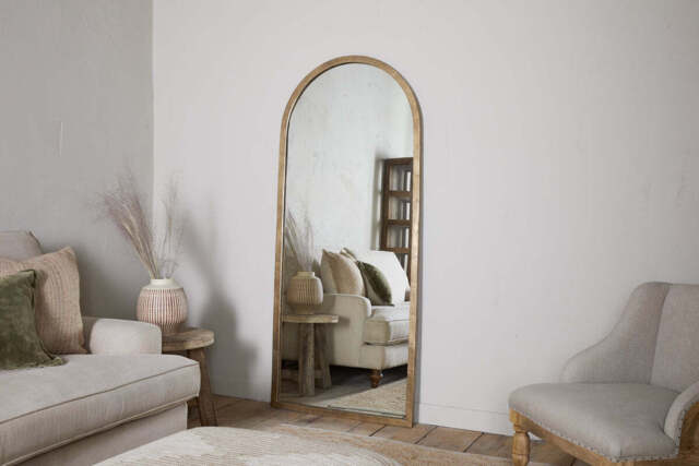 nkuku Murwara Full Length Mirror - Mirrors - One Size - Antique Brass